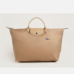 NWT Longchamp Le Pliage Beige 18" Large Travel Bag